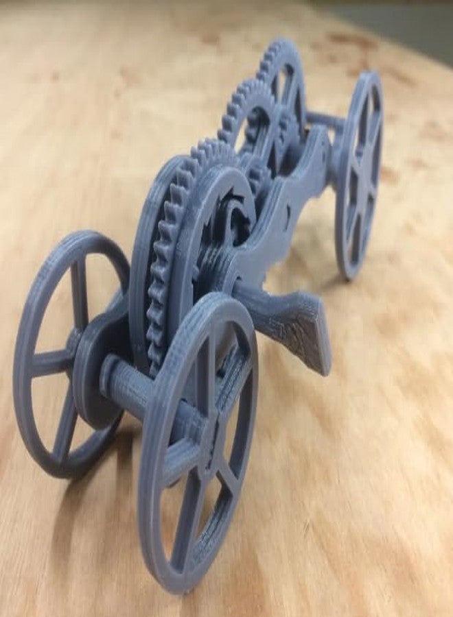 CERO 3D Printed DIY Wind-Up Car Gift Card - Buildable, Fully Functional Model (Black PLA Plastic), Assemble and Clean Before Use. - Image 4
